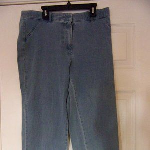 SIZE 12 WOMEN'S ELASTIC WAIST JEANS RELAXED FIT